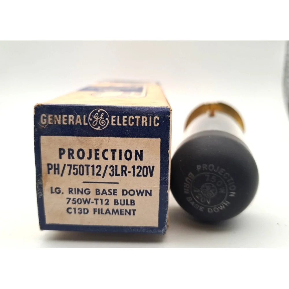 Lot of 3 General Electric 750 Watt Projection Lamps-PH/750T12/3LR-120V NOS